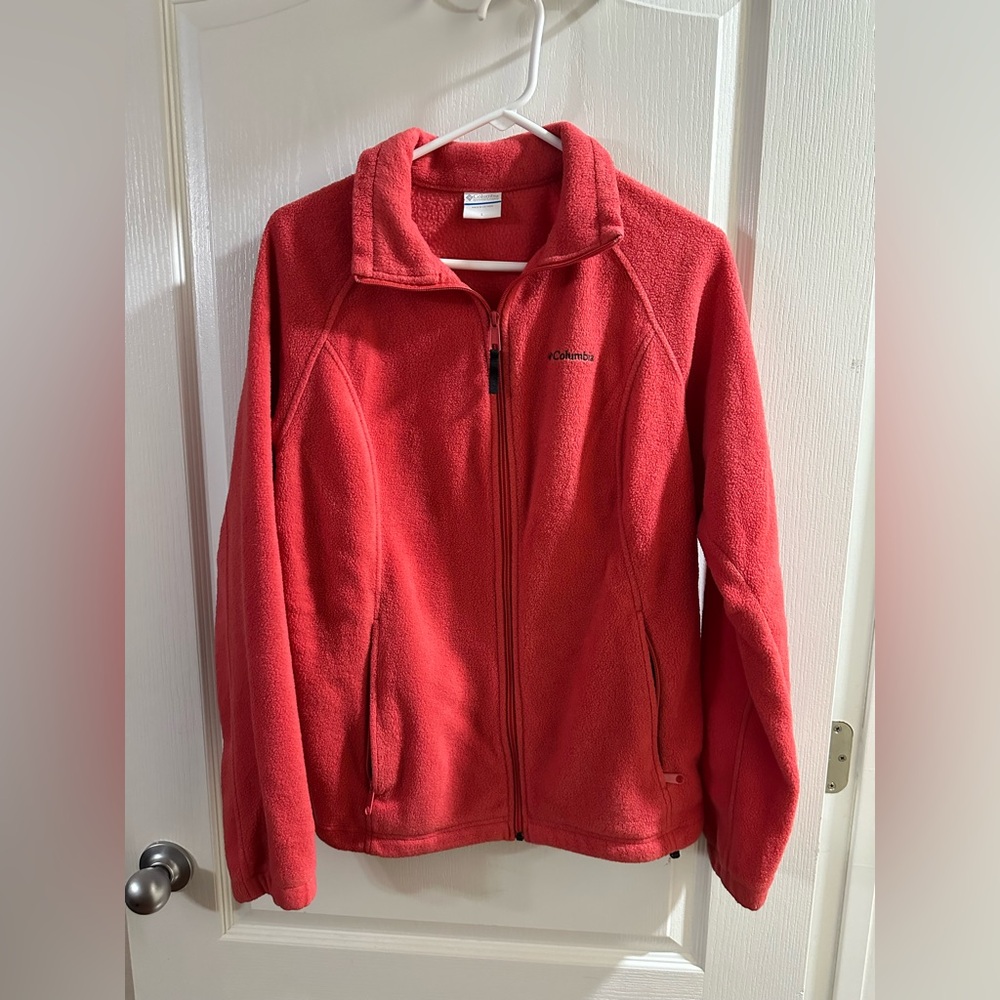 Columbia Salmon Colored Fleece Jacket